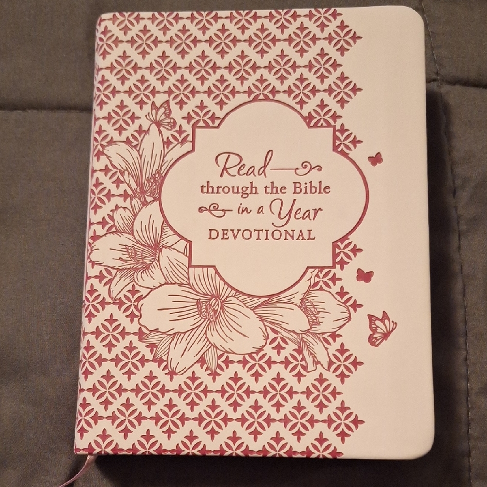 Red and White Devotional Book